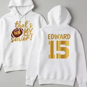 Custom Football Senior 2026 Hoodie | Personalized Player Number Sweatshirt Tshirt Classic