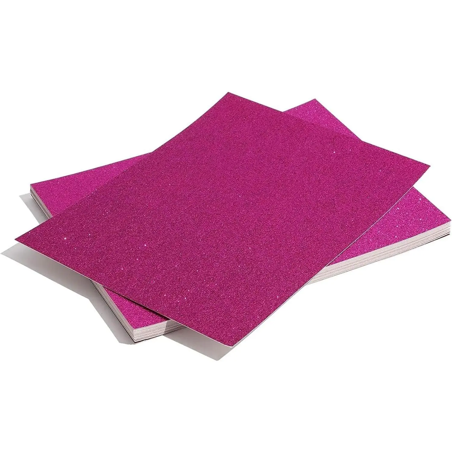 Glitter Cardstock Paper - 24 Sheets 280 gsm Dark Pink 11x8.5 in, Office Stationery for Arts and Crafts, Signs with Glitter Finish