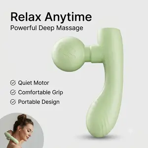 Portable Handheld Deep Tissue Massager for Neck, Shoulder, Back & Legs, Quiet Electric Muscle Relief Device, Ergonomic Grip, Fast Muscle Recovery After Workout, Pain Relief Massage Tool for Daily Use, Office & Travel Daily Lightweight