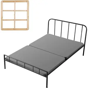 VEVOR Bunkie Board Full Size, 51x 71 Foldable Box Spring, 0.4 Thicker Wooden Bed Boards for Under Mattress, Bed Slats with No Assembly Required, Easy - to - use Bed Support BoardVEVOR Super Brand Day