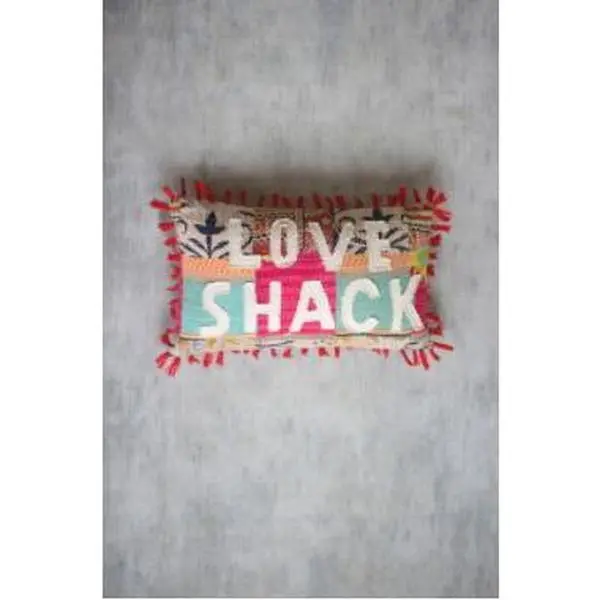 Love Shack Kantha Pillow