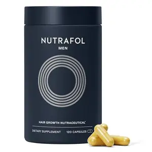 Nutrafol Men's Hair Growth Supplements Clinically Tested for Visibly Thicker Hair and Scalp Coverage Dermatologist Recommended 1 Month Supply Healthcare Fitness