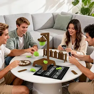 Magnetic Gallows Tabletop Game, English Word Game, Desktop Family Interaction Card Game, Educational Toy for Kids and Adults