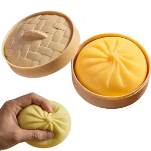 Giant Glitter Dumpling Soft Toy| Yellow Cute Anxiety Relief Squeeze Grasp Toy| Super Soft Stress Relief Dough Toy for Adults| Fidget Toy for Relaxation & Mood Boost| Squishy Sensory Toy for Stress Relief & Anxiety Soothing