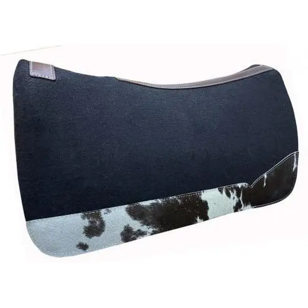 Showman Black Felt Pad With Cowhide Accent Wear Leathers