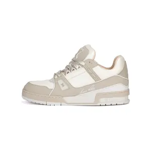 LOUIS VUITTON Calfskin Round-Toe Lace-Up Low-Top Sneakers in Light Green for Men and Women Trending Shoes, House White Official Shoes to Get / Maison Mihara Verifiable, with credentials and supporting global authentication