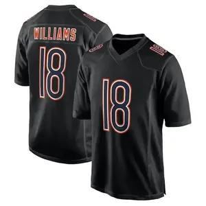 Chicago William 18 Black/Navy/Orange/White Football Player Game Jerseys, T-shirts Top for Men Women