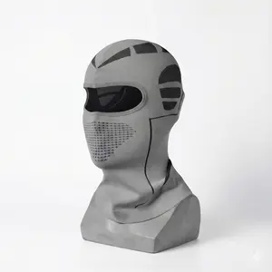 Techwear Balaclava Ski Mask Breathable Knit Face Cover Futuristic Cyberpunk Mask Winter Warm Motorcycle Gear Men