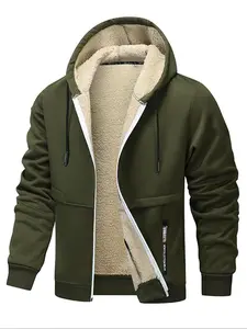 Men's Lamb Fleece Warm Casual Hoodie, Thick Comfortable Fit for Winter, Stylish Versatile Design for Everyday Use