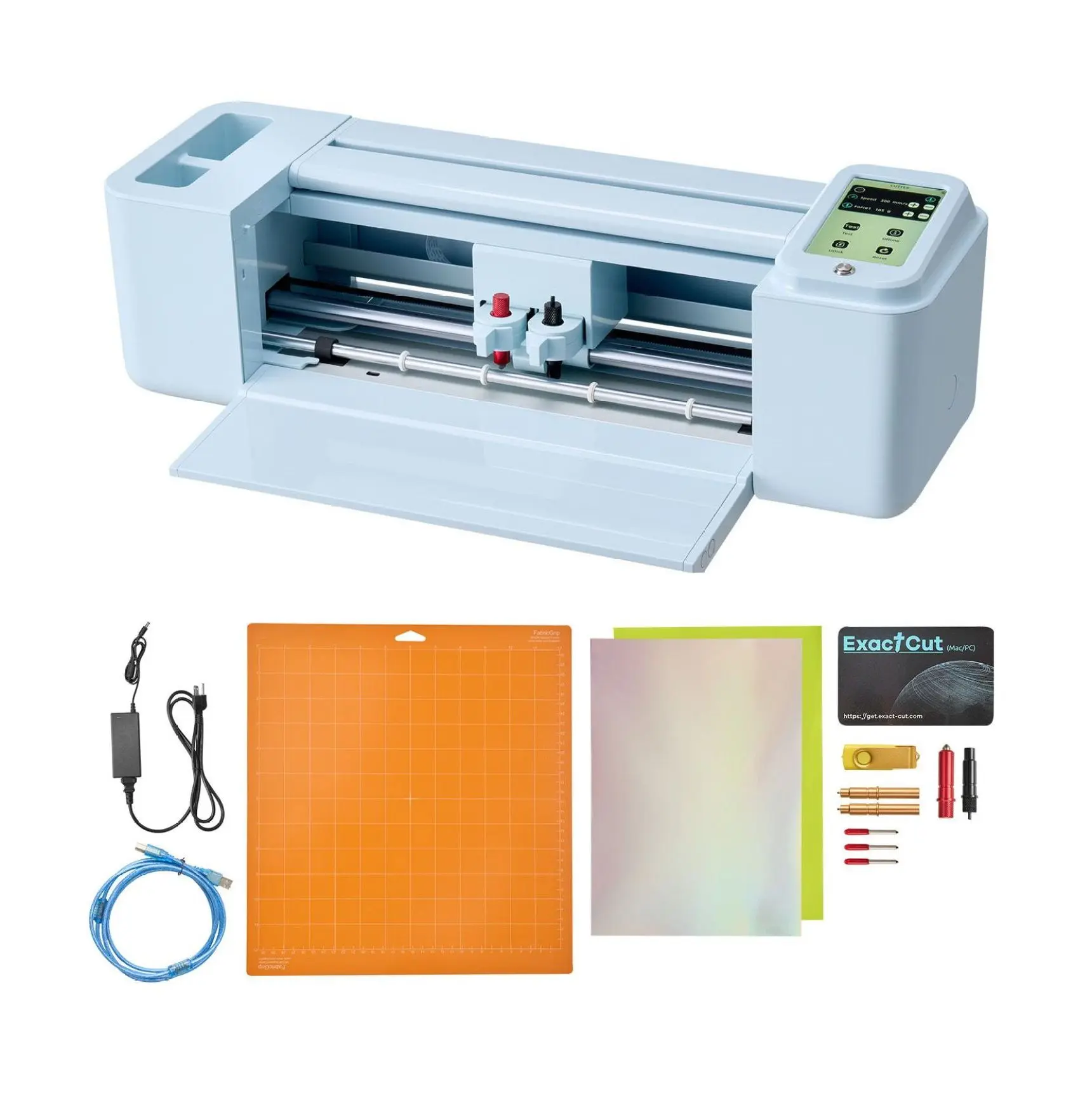 Vinyl Cutting Machine 12 inch - Touchscreen Vinyl Cutter with 5000+ Designs, Bluetooth, Compatible with Mac, Windows, iOS & Android for Crafts, Decals, Cards Default
