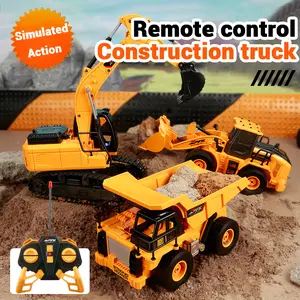 Remote control engineering vehicle series, excavators, shovels, sand trucks, etc., suitable for children over 6 years old, suitable as Christmas, Halloween, birthday gifts