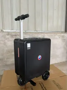 Electric Ride On Carry On Luggage Suitcase with Combination Lock 250lb Weight Limit for All Ages