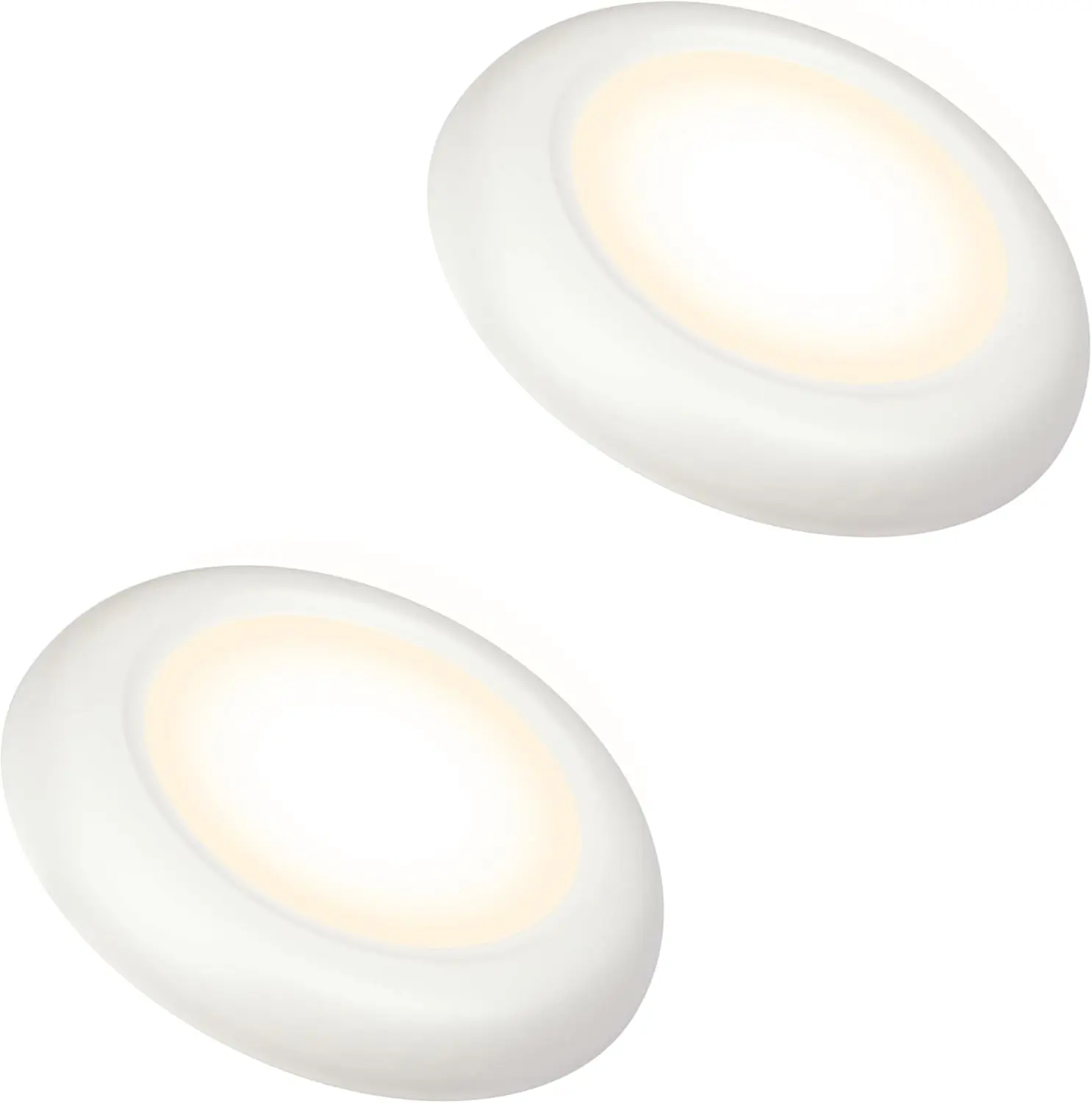 6" LED Flush Mount Ceiling Light – Dimmable, Slim Puck Downlight - Over 50,000 Hours of Energy Efficient LED Light - Multi-Purpo sy-Install Light Fixture - (2 Pack, Soft White)