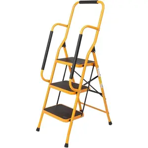 Step Ladder with Handrails, Folding Step Stool with Widened Anti-Slip Pedal, 330lbs Lightweight Step Ladder 5 Step Folding, Multi-use for Home Kitchen Pantry Office