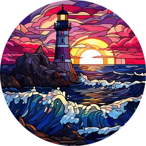 DTF Transfer – Glass Lighthouse Multi Sizes (LH-SC001)