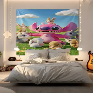 Stitch Pattern Tapestry, Stylish Room Flag, Unique Wall Art For Living Room And Bedroom, Soft And Durable For Kids And Adults Daily Holiday Birthday Gift Bedroom Decor