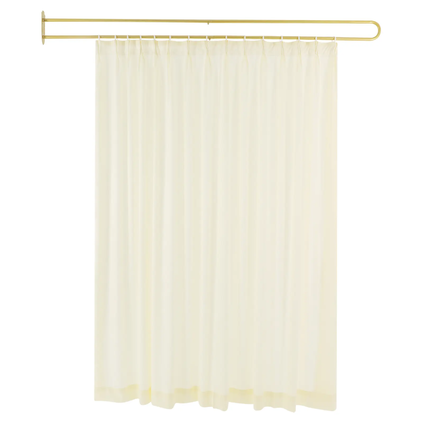 78.7 Inch U Shaped Curtain Kit with Iron Bracket for Office Beauty Studio Bedroom Decor