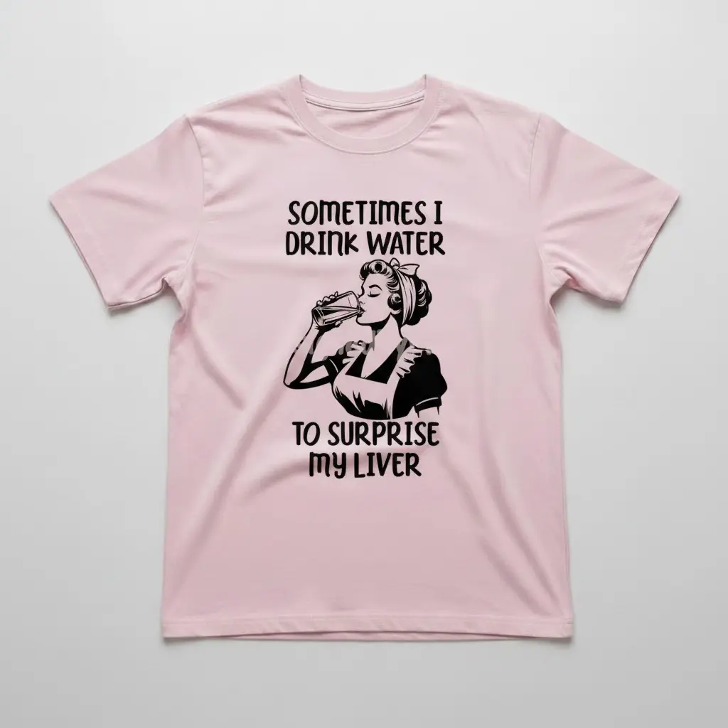 "SOMETIMES I DRINK WATER TO SUPRISE MY LIVER" T-SHIRT