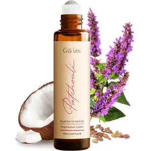 Gya Labs Natural Patchouli Roll On Perfume Oil for Women & Men, Earthy Aroma, Easy-to-Apply Roller, Travel-Friendly (0.34 Fl Oz)