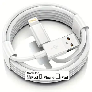 Lightning Data Cable for iPhone & iPad, 1m/2m USB Charging Line Compatible with iPhone 14/13/12 Series, Original Design