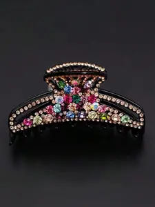 1-Piece Hair Claw Clip with Rhinestones, Large Plastic Sectioning Clip for Hairstyling, Party, Wedding, Prom Hair Accessory, Gift