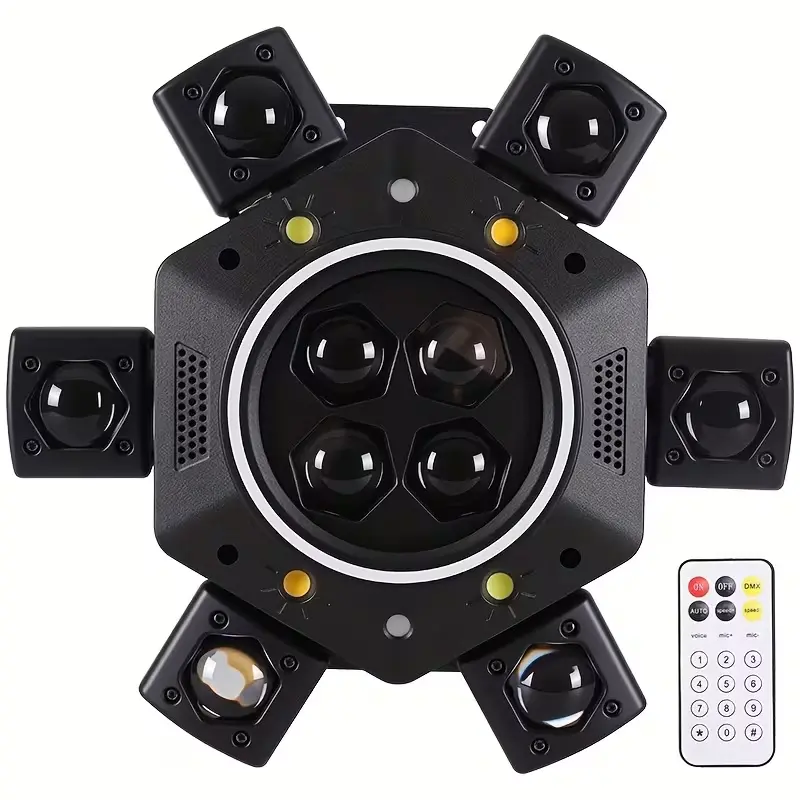 XDV Father’s Day 150W 6 Arms Moving Head DJ Light, RGBW StageLight with DMX-512 & Sound Active - Perfect for Parties,Weddings & Events