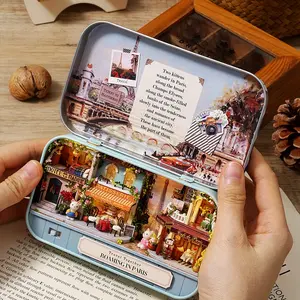 Wooden DIY Mini House Kit, 3D Puzzle, Teen and Adult Birthday Gift, Home Decor Micro Model, Creative Gift for Her, Girl Friend, Miniature Set