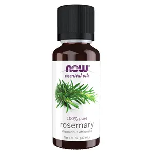 NOW Pure Rosemary Essential Oil - 100% Steam Distilled Vegan Aromatherapy 1oz for Mood Enhancement & Spiritual Uplift