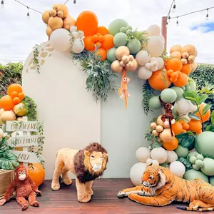 Jungle Themed Balloon Arch Kit, Animal Themed Decorative Balloon, Birthday Party Decoration, Spring & Summer Party Decoration, Baptism Decoration