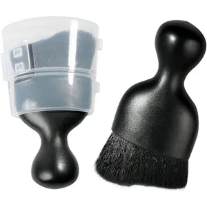 Car Interior Detailing Brush,Soft Bristle Cleaning Brush Car Detailing Brush Dusting Brush,Car Interior Cleaning Tool,Auto Detail Brush Car Dash Duster Brush (Black with Cap)