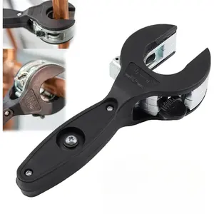 Ratcheting Pipe Cutter,2 in 1 Close Quarters Tube Compact Cutter,Large Bearing Type Pipe Ratchet Cutter, Ratcheting Pvc Cutter For Cutting 5/16" to 1-1/8" Copper, Pvc, Soft Metals,Black