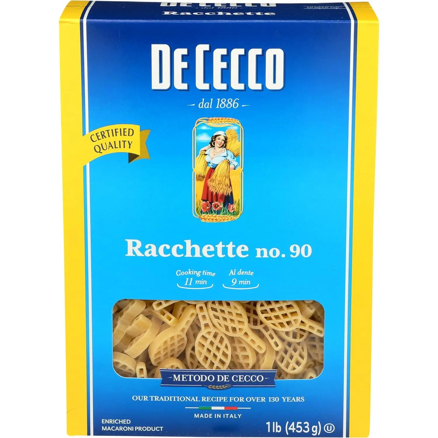 De Cecco Pasta, Pasta Rachette, 16 Ounce