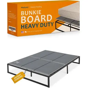 Meliusly Heavy Duty 10mm Bunkie Board King Size (76x80'') Patent Pending Low Profile Bed Board Design - Breathable, Noise Minimizing, Moisture Resistant Bunkieboards, Low Profile Bed Support