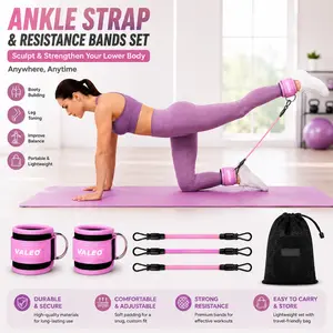1 Set Ankle Resistance Bands Set Adjustable Booty Leg Workout Glute Trainer for Lower Body Strength Training Home Gym Fitness Women Men