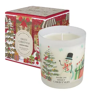 Christmas Scented Jar Candle - 6oz Soy Wax Candle - Sweet Christmas Infused with Sweet Pine Aroma - with Beautiful Keepsake Box Special for Christmas/Holiday Gifts