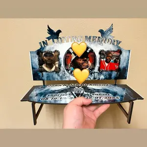Custom In Loving Memory Bench Personalized with Photos