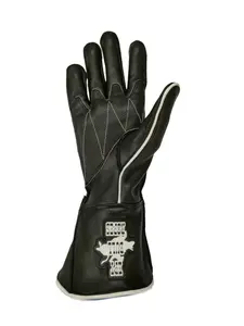 EPT Omega Bull Riding Glove - Limited Edition Black Out - Reinforced Lizard Skin Palm Patch - All Black Leather - Adult & Youth Sizes - Left or Right Hand