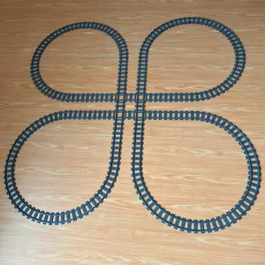 68pcs Building Block Train Tracks, City Railway Straight Curved Cross Tracks, DIY Train Street Scene, Christmas Birthday Gift