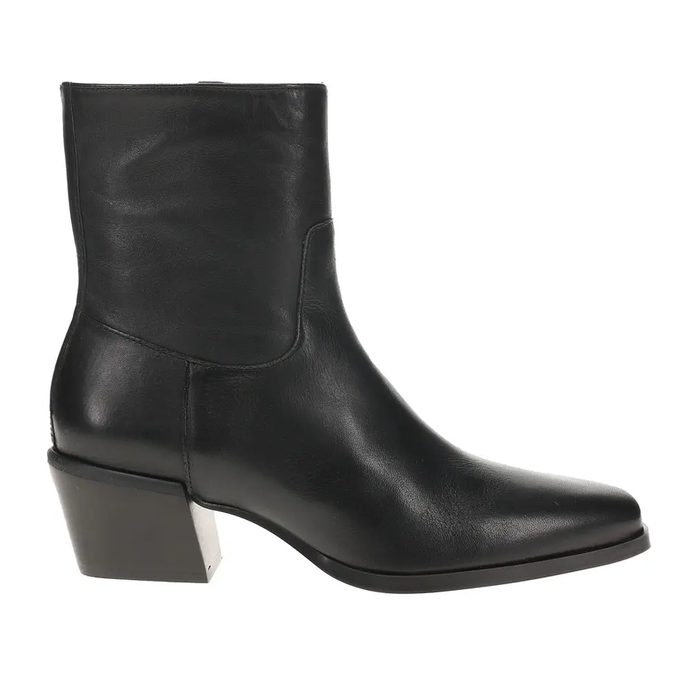 Steve Madden Womens Daney Square Toe Zippered Casual Boots Ankle Mid Heel 2-3" - Black