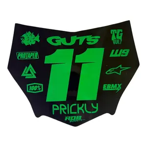 MotoCutz Plate Decal — 11 Logo — Green