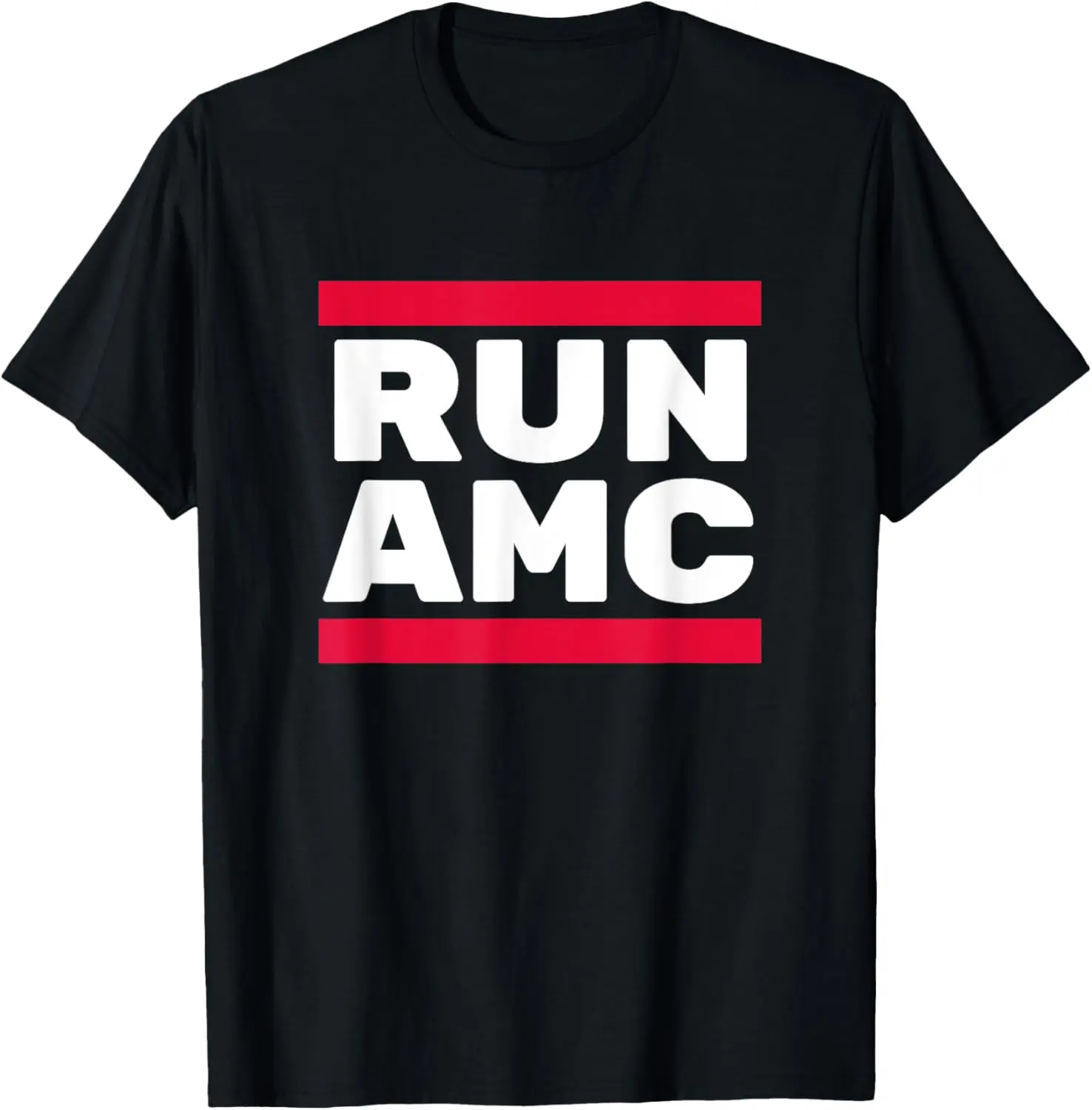 RUN AMC Stock Market Investing Graphic Print Shortsleeve Cotton T-Shirt