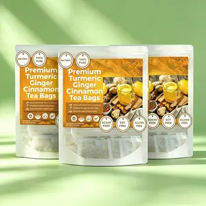 Turmeric Ginger Cinnamon Wellness Tea 60x3 Vegan Herbal Tea for Daily Routine Relaxation & Gentle Detox Support Natural Beverage