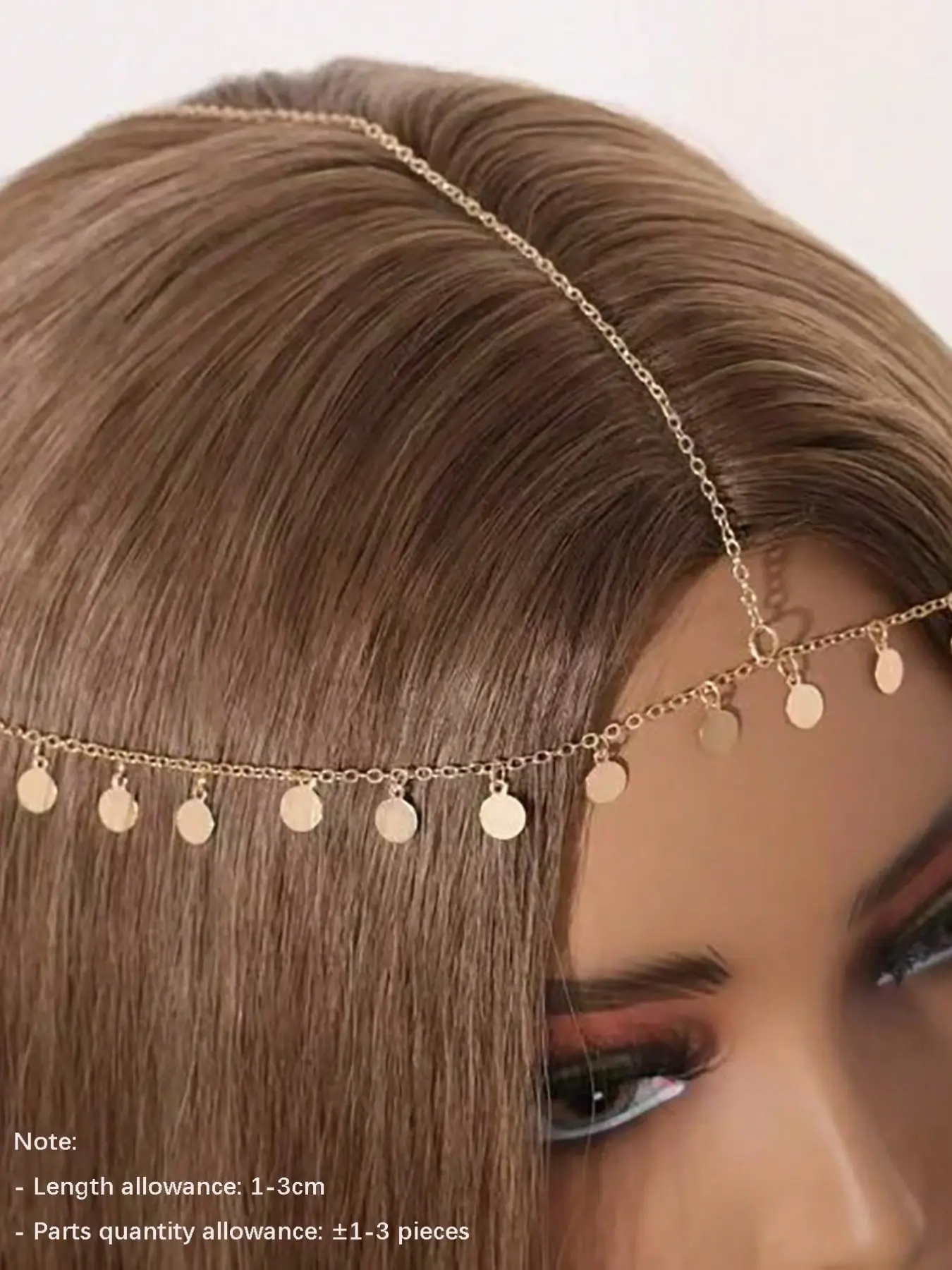 Unique Geometric Metal Hair Chain, Multi-Layer Fringe Hairband, Stylish Headchain for Vacation, European and American Fashion Accessory