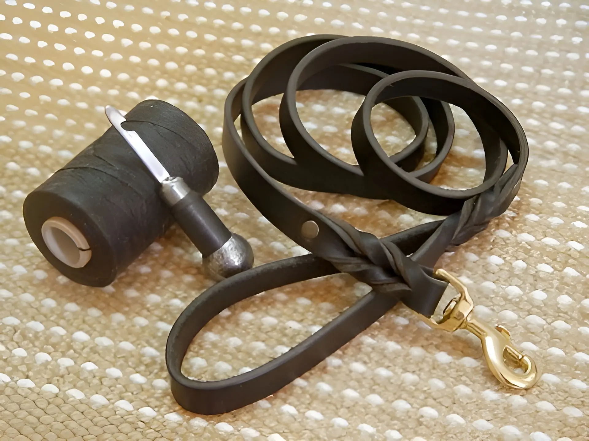 Handcrafted Leather Dog Leash for Walking and Tracking