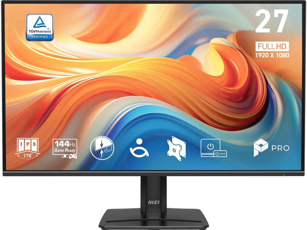 MSI 27 inch Full HD 144Hz IPS AMD FreeSync (Adaptive Sync) 1ms USB-C Built-in Speaker Computer Monitor for both Work and Gaming PRO MP272 E14C MSI 27 inch Full HD 144Hz IPS AMD FreeSync (Adaptive Sync) 1ms USB-C Built-in Speaker Computer Monitor for both Work and Gaming PRO MP272 E14C