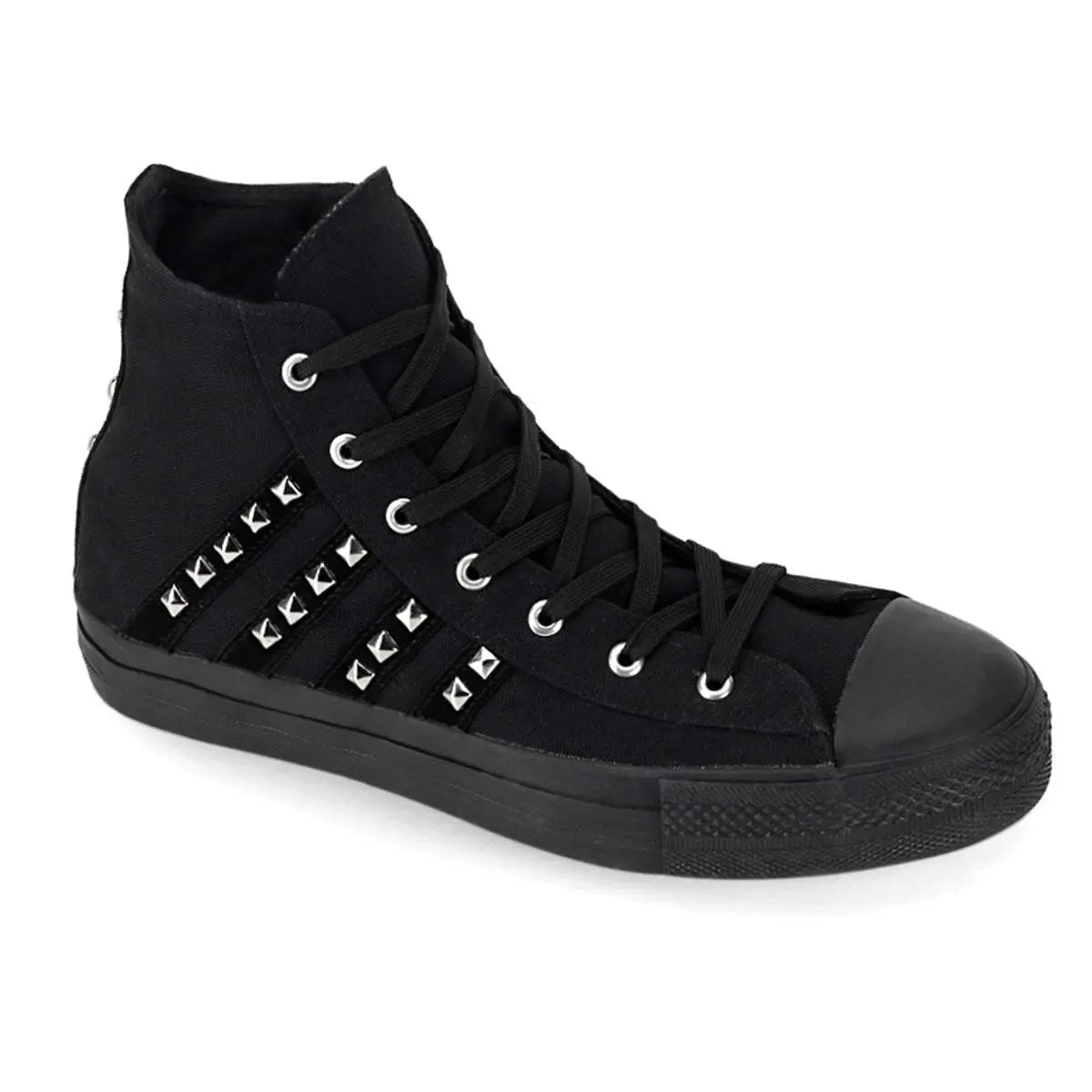 Demonia Men's Deviant-103 Black Canvas Sneakers Demonia Men's Deviant-103 Black Canvas Sneakers