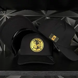 Unisex Club America Cap, Black Gold Logo Hat, Official Team Snapback Style, Football Fan Present, Unique Mexico Sports Wear