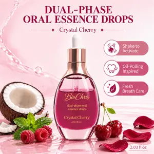 BioChris Dual-Phase Oil Pulling Oral Essence with Coconut Oil and Glucanase Fresh Breath Ultra Whitening Fluoride-Free Gentle Daily Care Mouthwash