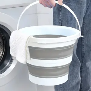 1pc Folding Water Bucket - Portable, Foldable, Car Washing, Outdoor Camping, Fishing, Travel Bucket - Easy Storage, Space-Saving, Durable, Cleaning Essential, Household Gadget collapsible bucket