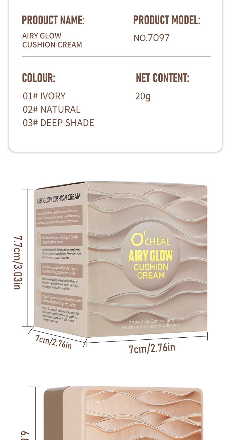 Air Mushroom Cushion BB Cream — Natural Finish, Non-Cakey, Brightening Foundation — Concealing, Long-Lasting, and Smudge-Proof